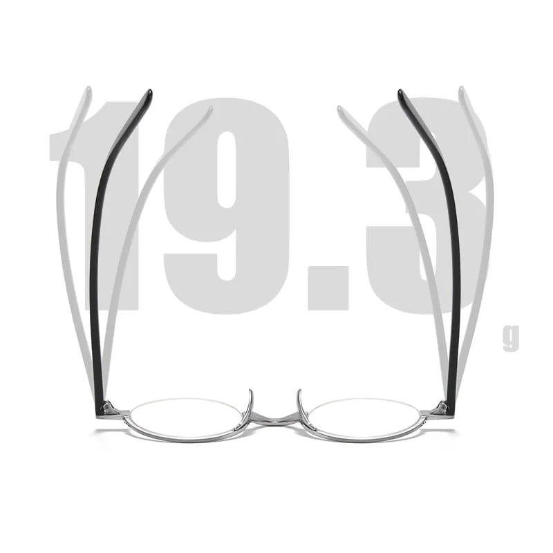 Muzz Men's Semi Rim Acetate Titanium Frame Eyeglasses 80