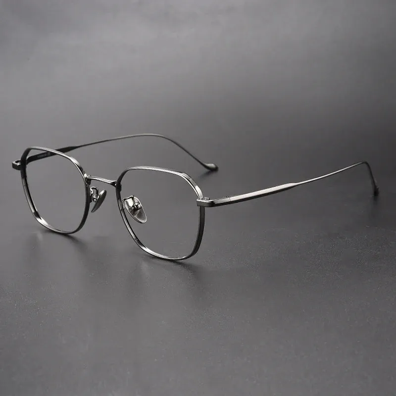 Muzz Unisex Full Rim Geometric IP Titanium Eyeglasses 316
