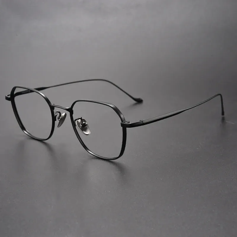 Muzz Unisex Full Rim Geometric IP Titanium Eyeglasses 316
