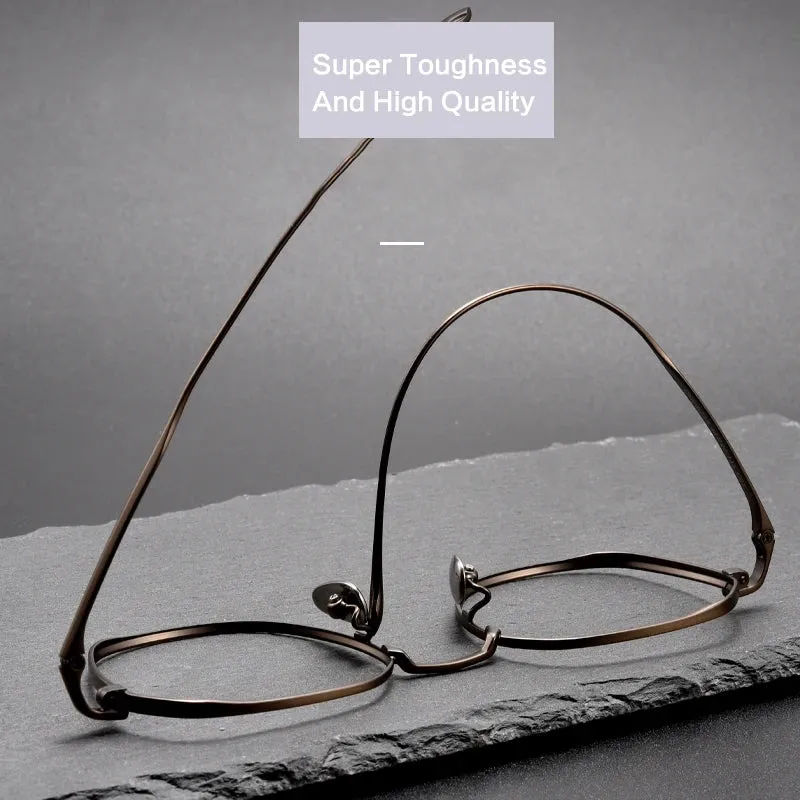 Muzz Unisex Full Rim Geometric IP Titanium Eyeglasses 316