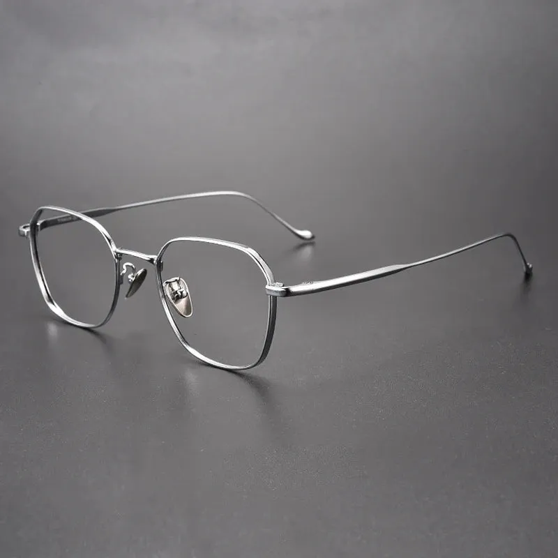 Muzz Unisex Full Rim Geometric IP Titanium Eyeglasses 316