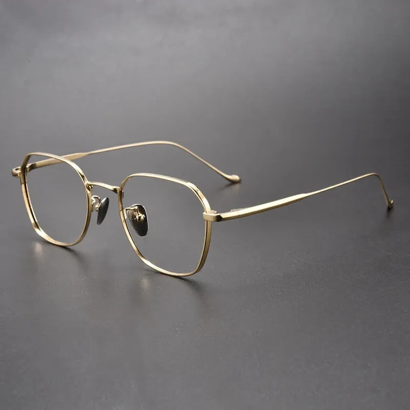 Muzz Unisex Full Rim Geometric IP Titanium Eyeglasses 316