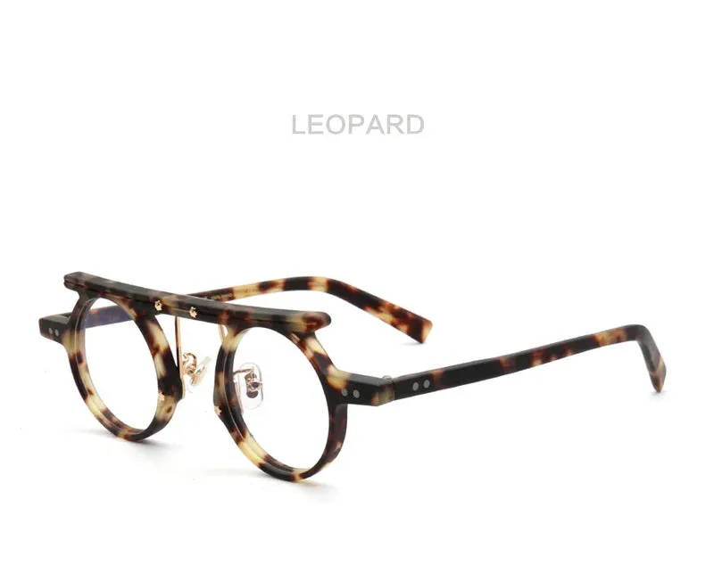 Muzz Unisex Full Rim Round Double Bridge Acetate Eyeglasses P596