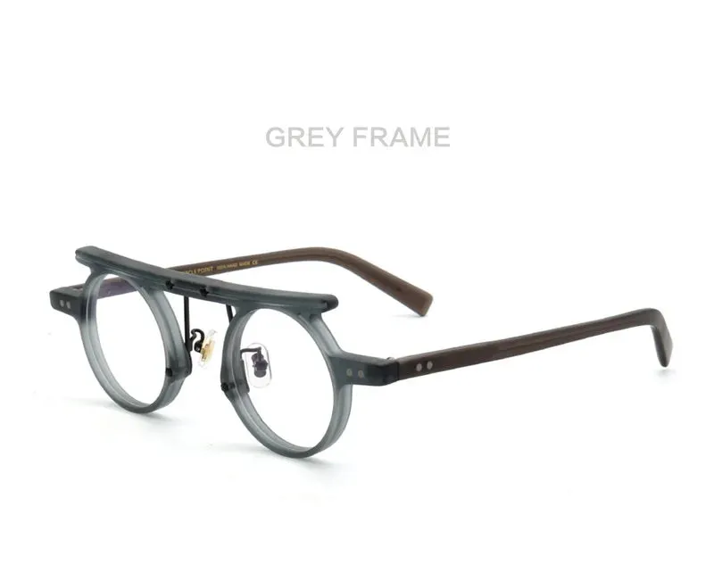 Muzz Unisex Full Rim Round Double Bridge Acetate Eyeglasses P596