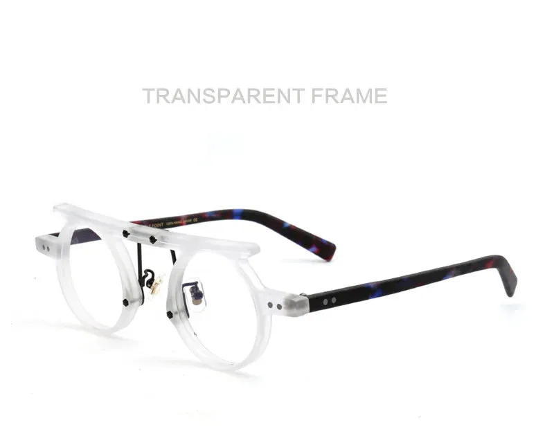 Muzz Unisex Full Rim Round Double Bridge Acetate Eyeglasses P596