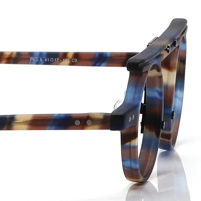 Muzz Unisex Full Rim Round Double Bridge Acetate Eyeglasses P596