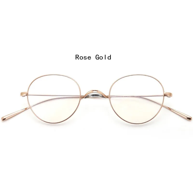 Muzz Unisex Full Rim Round Oval Titanium Frame Eyeglasses Mmmm1241
