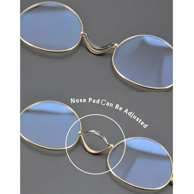Muzz Unisex Full Rim Round Oval Titanium Frame Eyeglasses Mmmm1241