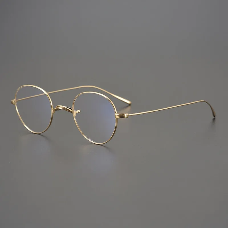 Muzz Unisex Full Rim Round Oval Titanium Frame Eyeglasses Mmmm1241