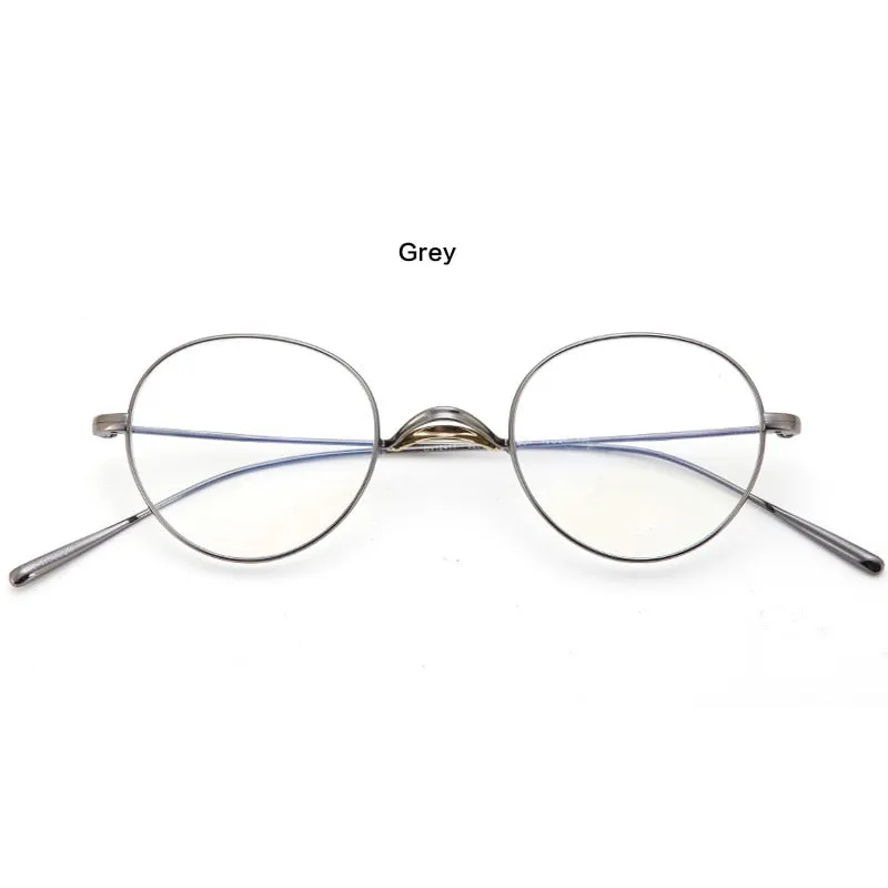 Muzz Unisex Full Rim Round Oval Titanium Frame Eyeglasses Mmmm1241
