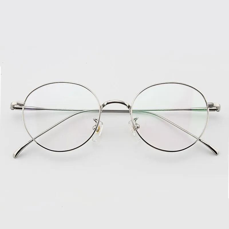 Muzz Unisex Full Rim Round Titanium Frame Eyeglasses 164044