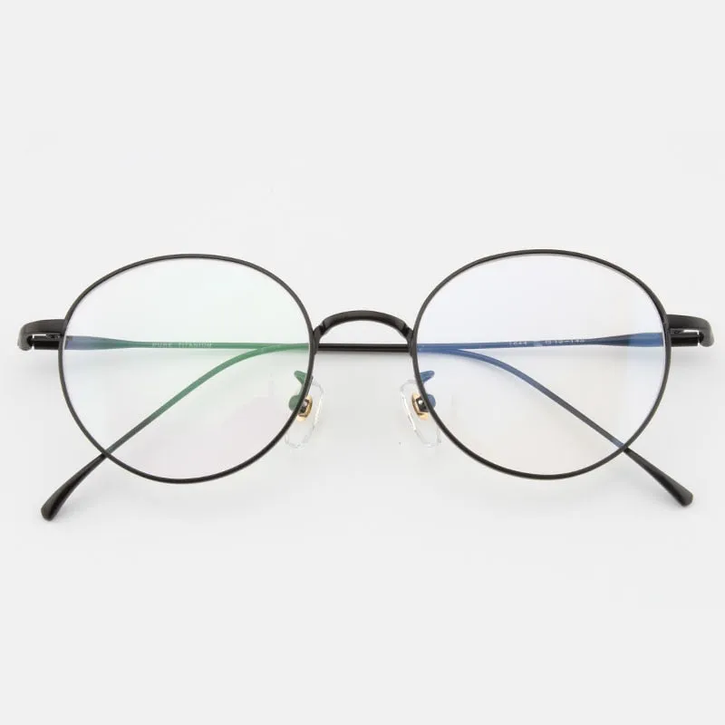 Muzz Unisex Full Rim Round Titanium Frame Eyeglasses 164044