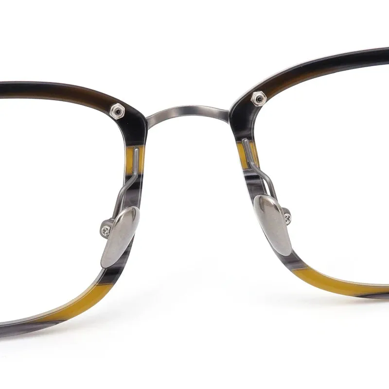 Muzz Unisex Full Rim Square Titanium Eyeglasses 6061