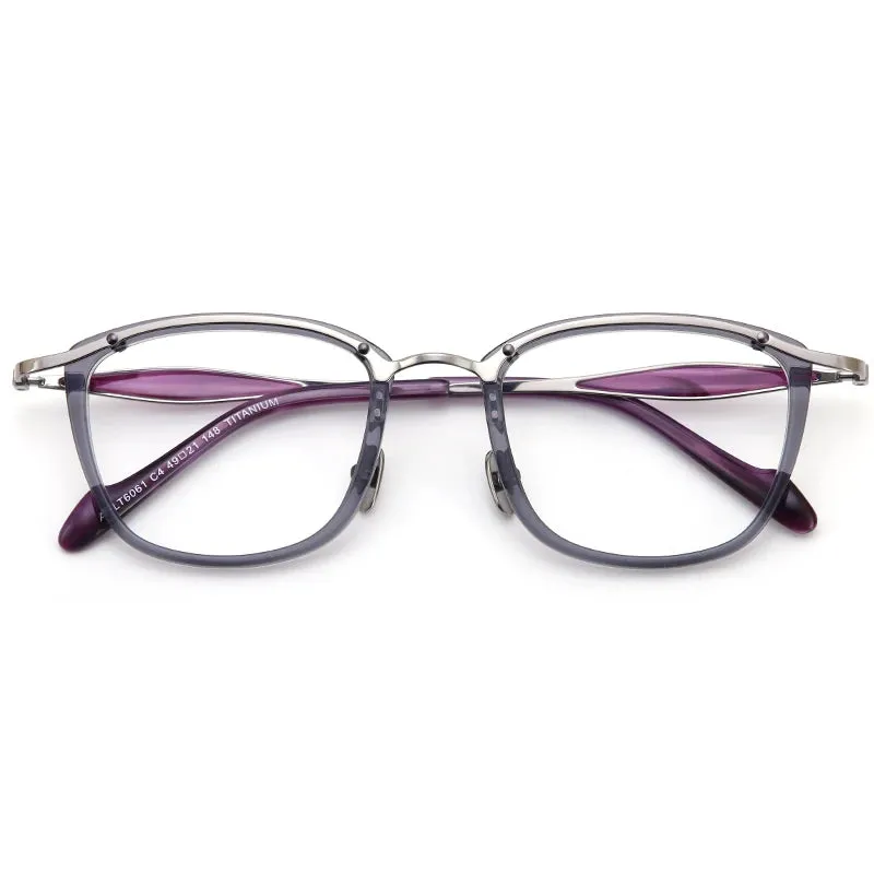 Muzz Unisex Full Rim Square Titanium Eyeglasses 6061