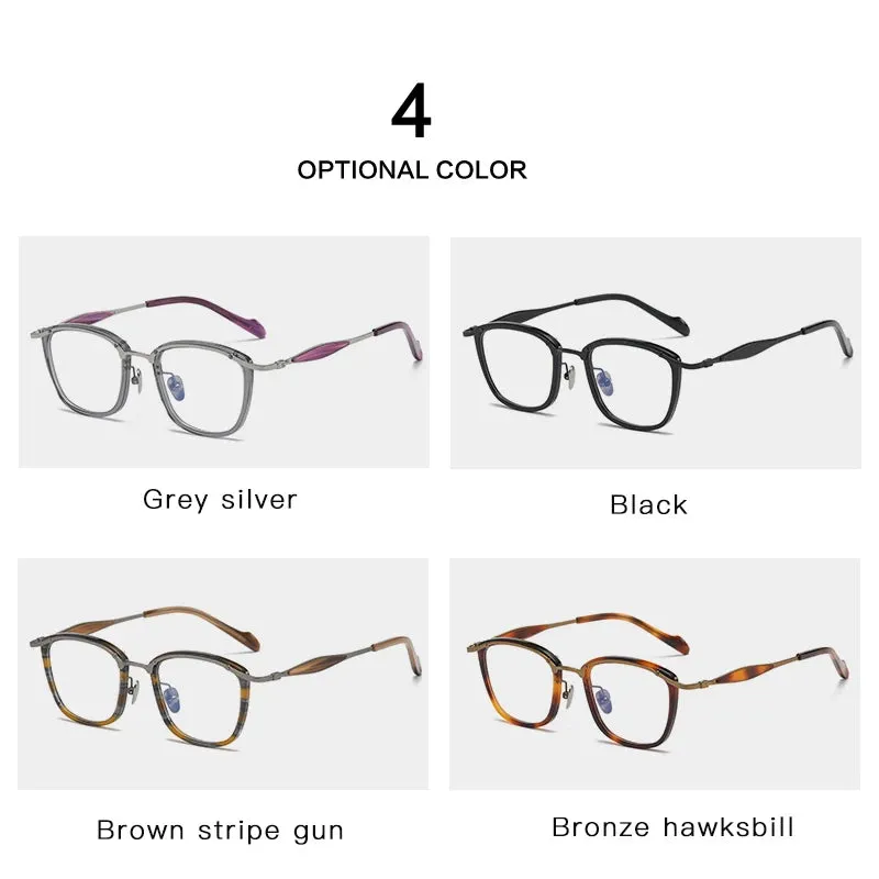 Muzz Unisex Full Rim Square Titanium Eyeglasses 6061