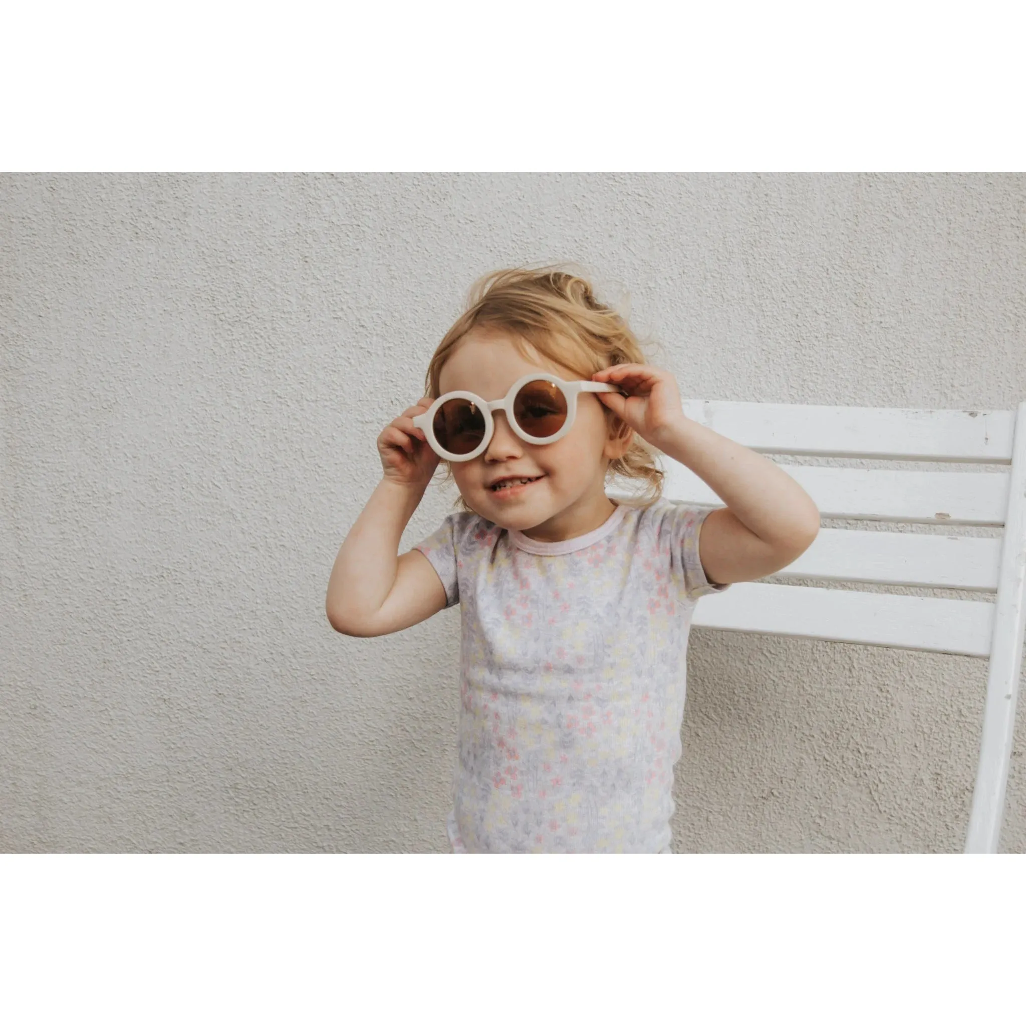 My Little Sunnies Round Retro Sunglasses Sand Dollar Matte