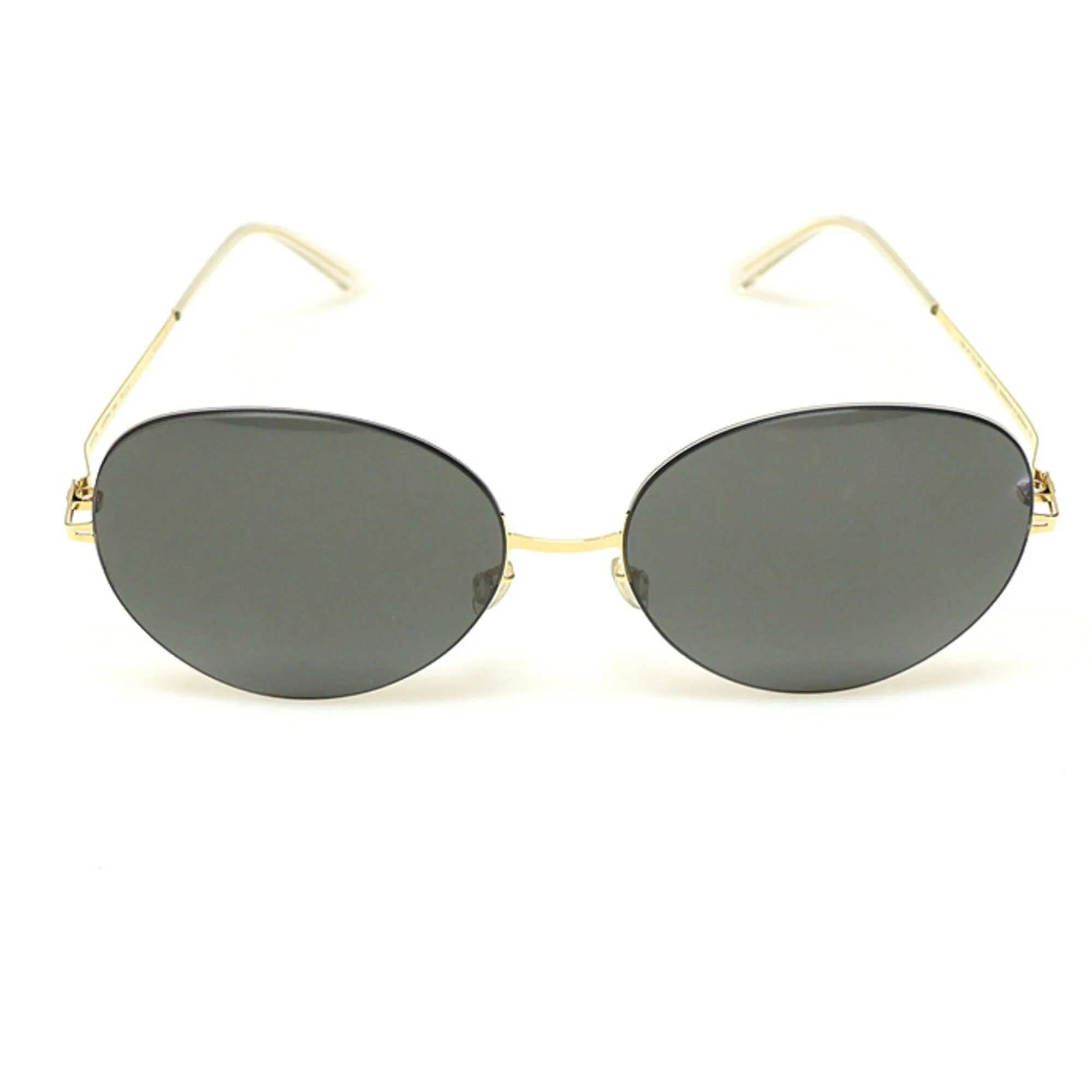 Mykita Women's Sunglasses - Dark Grey Lens Gold/Black Metal Cat Eye Frame | AIMI 56