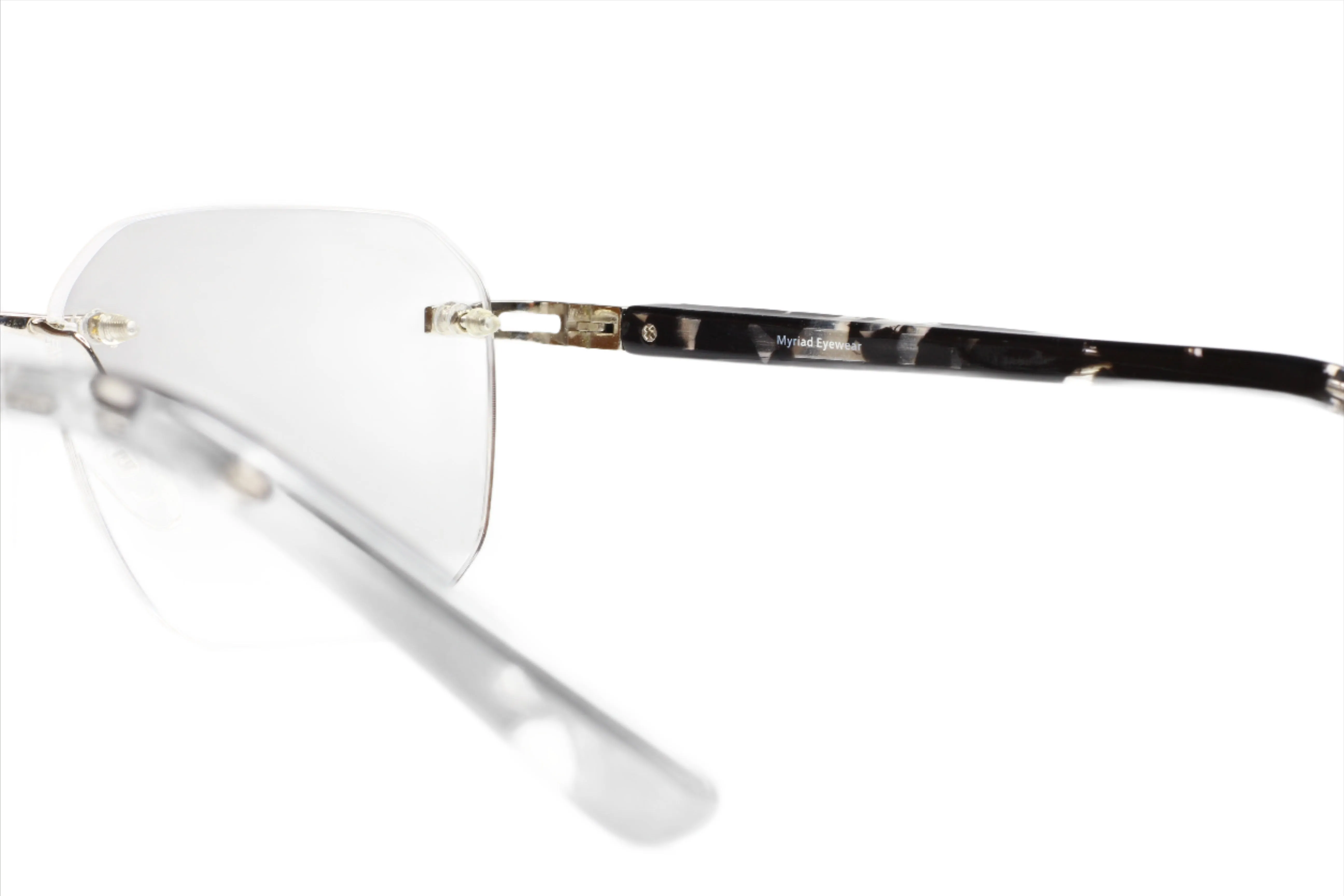 Myriad Eyewear ME25610 Tortoise Gold Rimless Luxury Eyeglasses