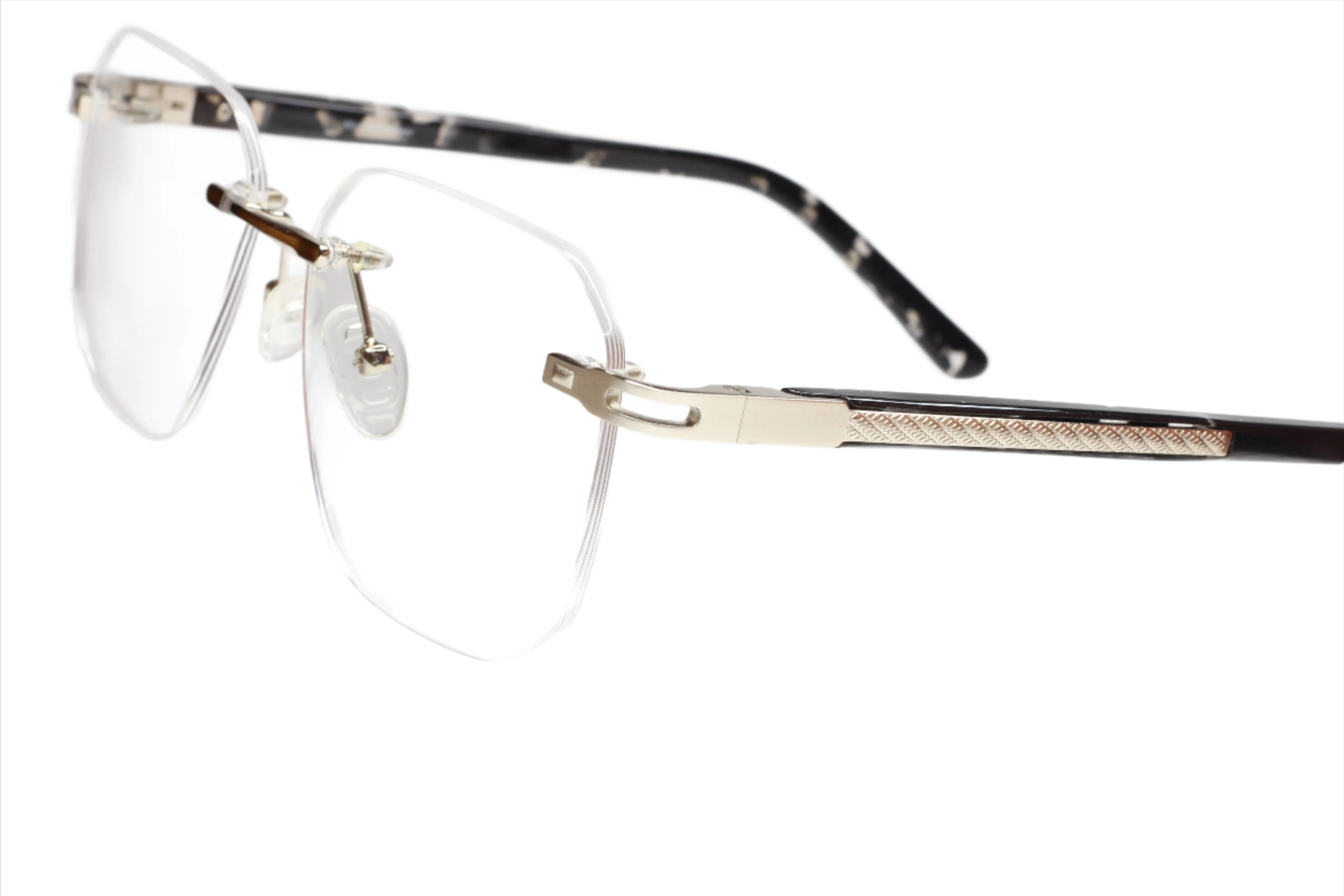 Myriad Eyewear ME25610 Tortoise Gold Rimless Luxury Eyeglasses