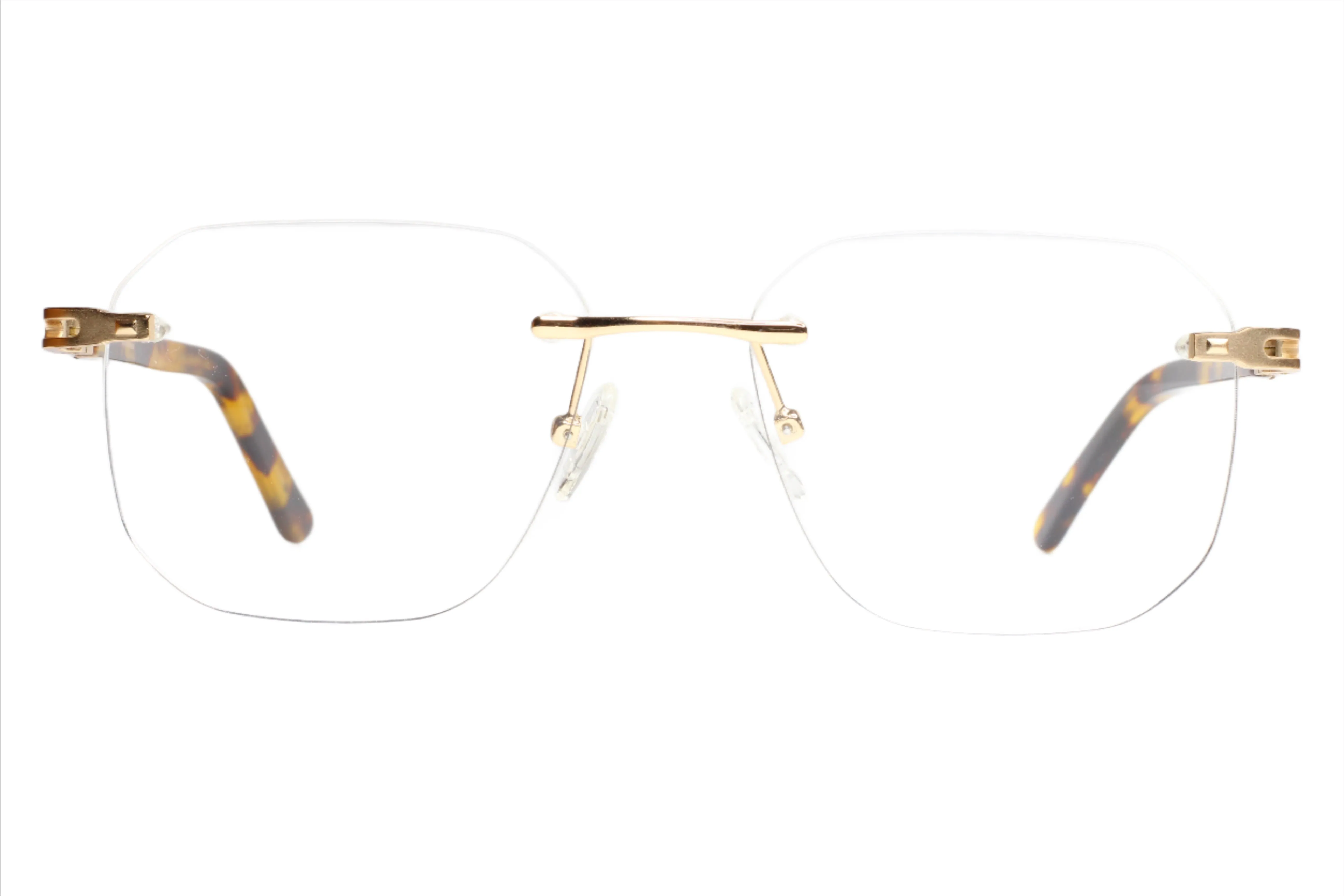 Myriad Eyewear ME25610 Tortoise Gold Rimless Luxury Eyeglasses
