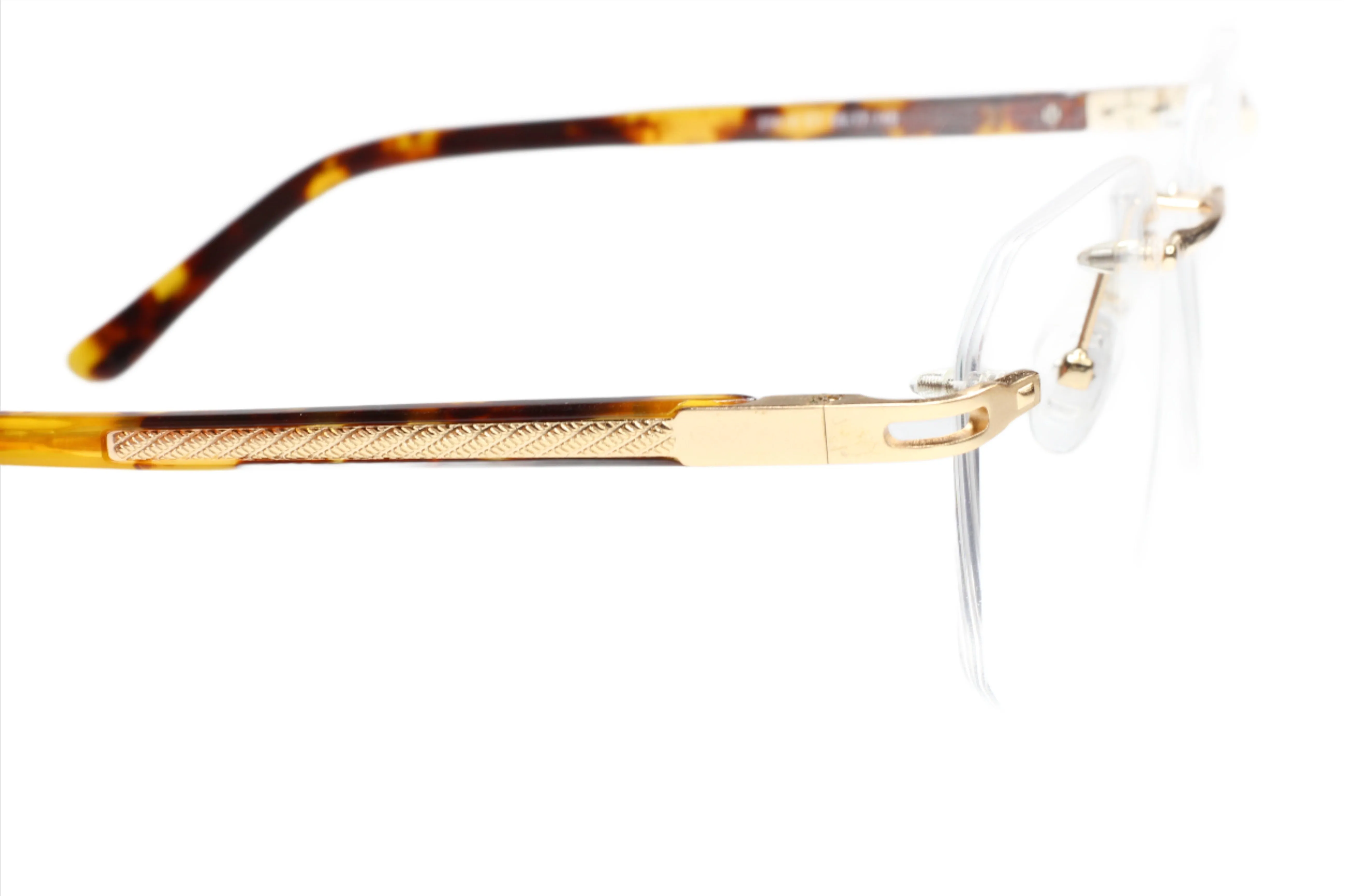 Myriad Eyewear ME25610 Tortoise Gold Rimless Luxury Eyeglasses
