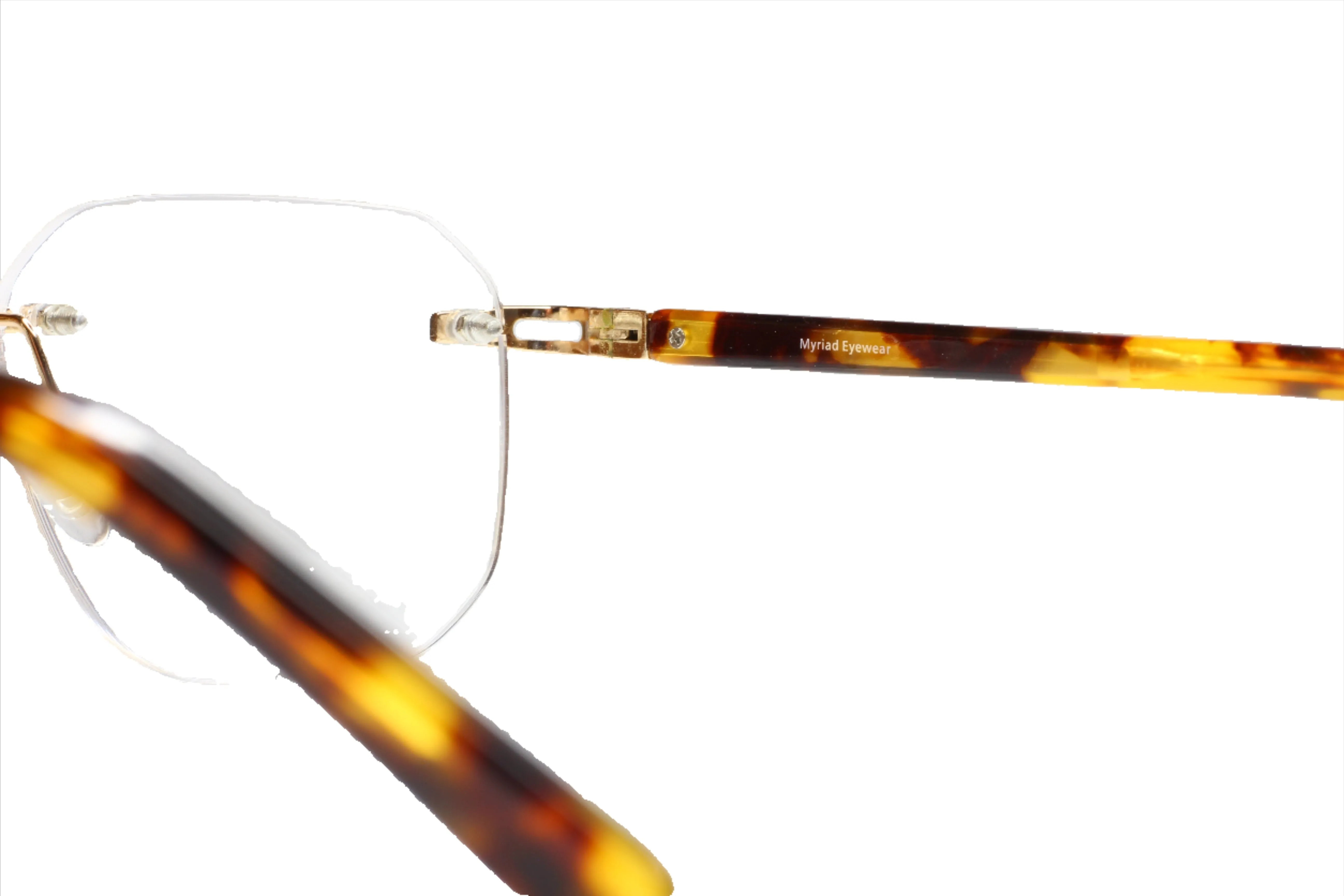 Myriad Eyewear ME25610 Tortoise Gold Rimless Luxury Eyeglasses