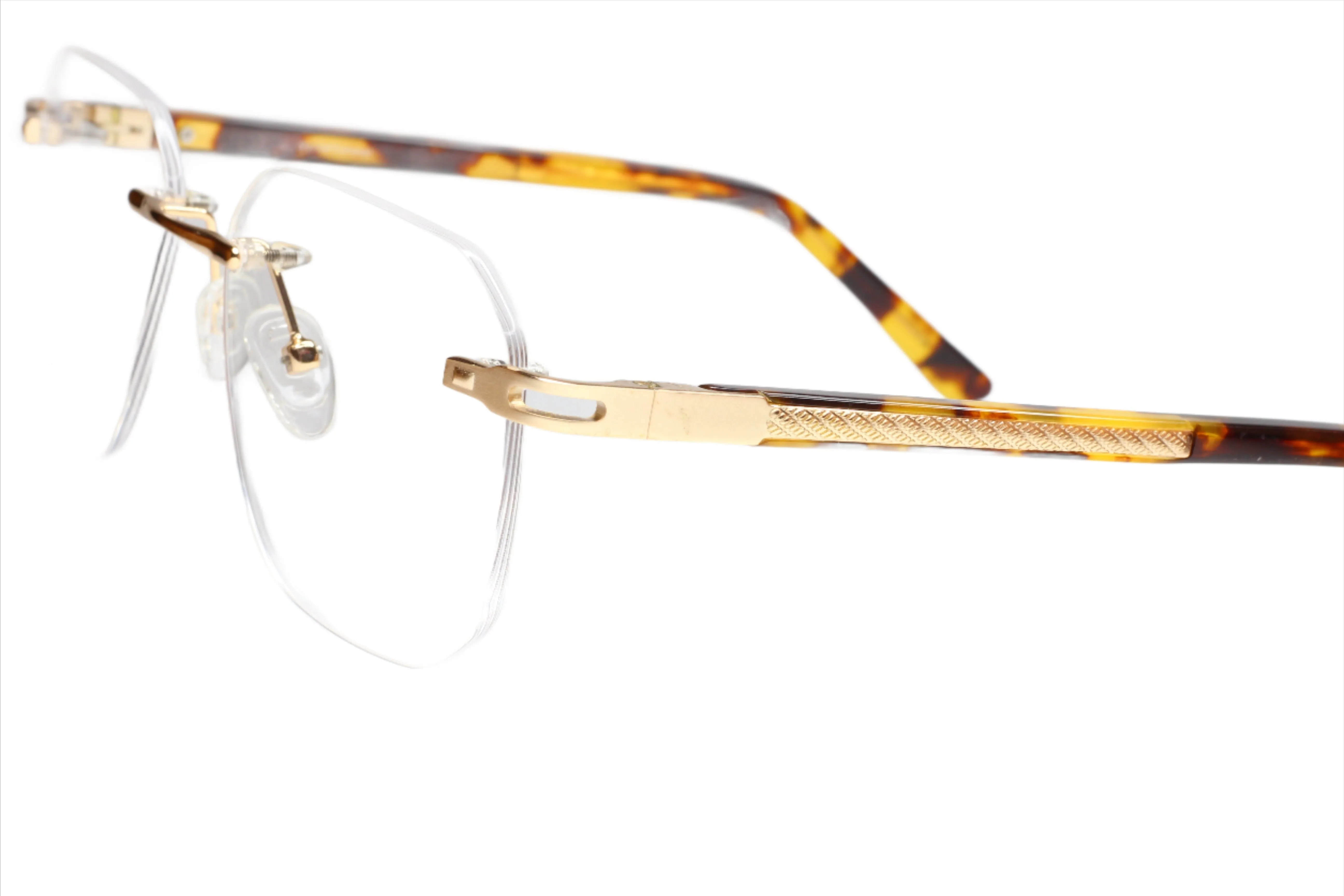 Myriad Eyewear ME25610 Tortoise Gold Rimless Luxury Eyeglasses