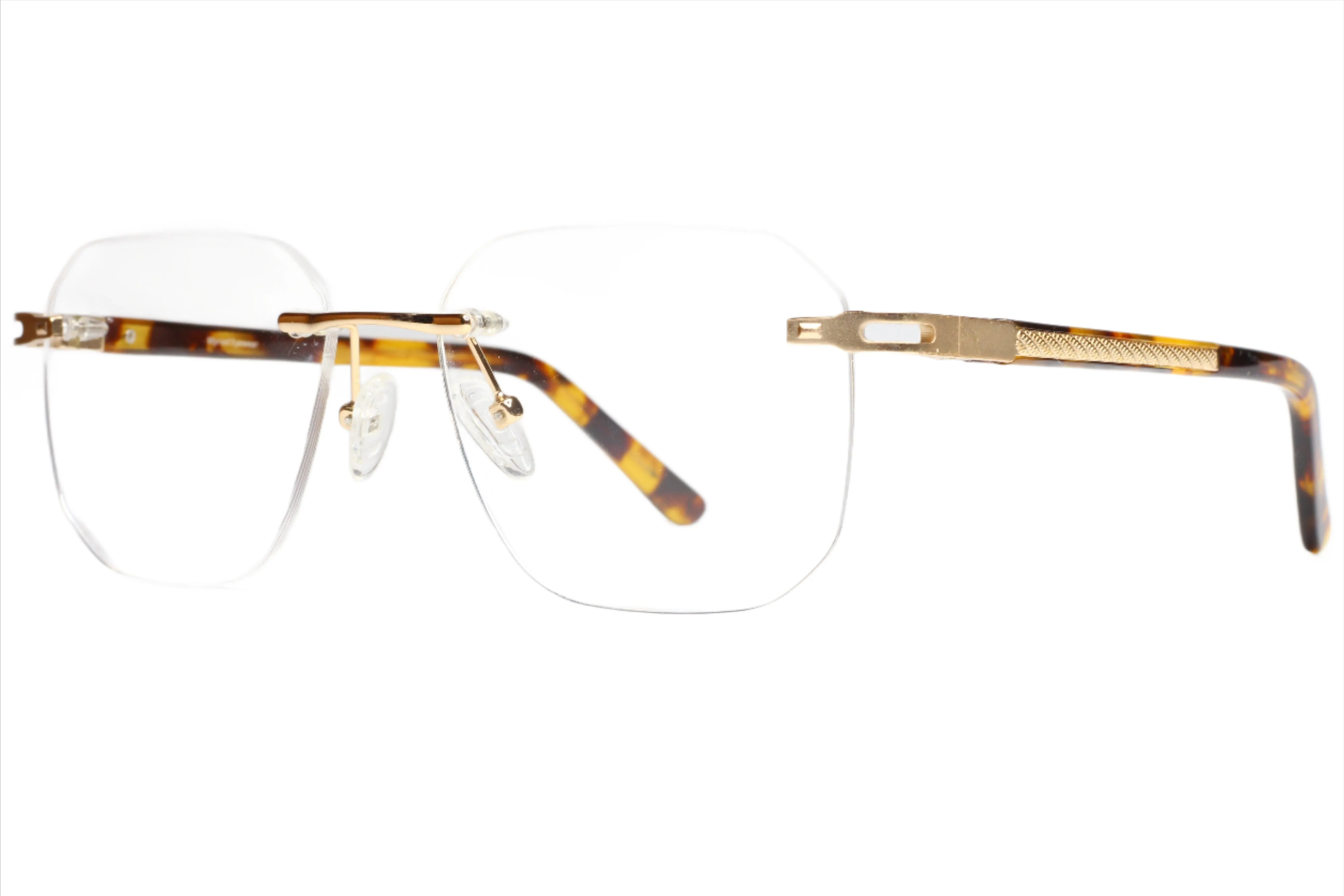 Myriad Eyewear ME25610 Tortoise Gold Rimless Luxury Eyeglasses