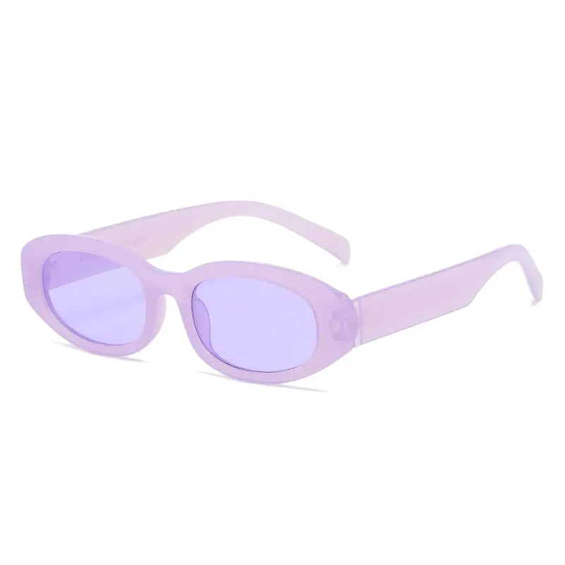 New Cycling Polygon Sunglasses Woman Fashion Black Small Frame Eyeglasses Vintage Sun Glasses Female Shades Oval Gradient