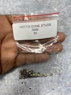 NEW, Hotfix Dome Studs, 100 Pcs, 5mm (XSmall) SILVER, Great for Denim, Sweaters, Camo Jackets, Belts, Bags, Shoes, Crafts,  MORE!
