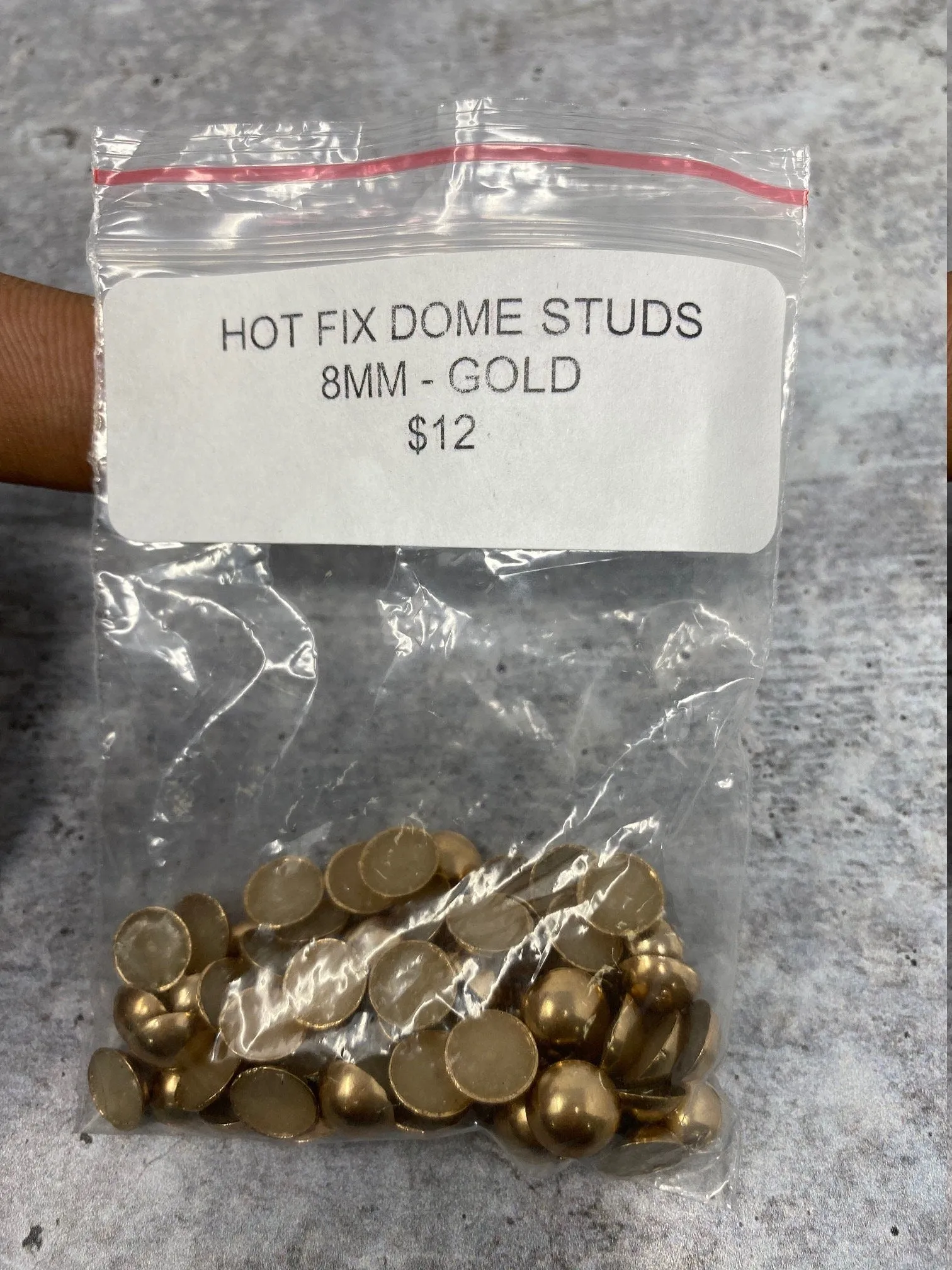 NEW, Hotfix Dome Studs, 100 Pcs, 8mm (Large) GOLD, Great for Denim, Sweaters, Camo Jackets, Belts, Bags, Shoes, Crafts,  MORE!