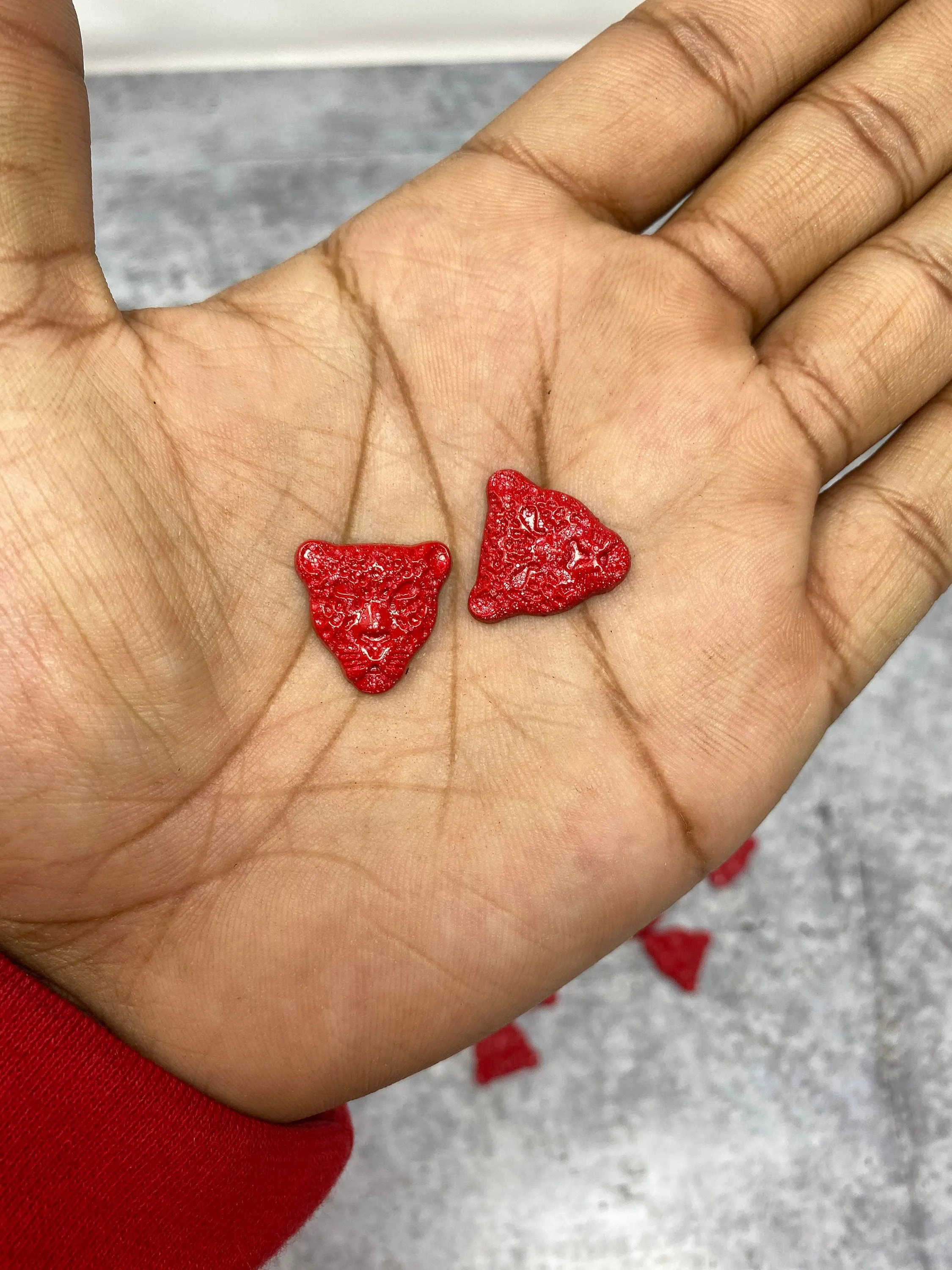 NEW, Hotfix Panther Studs, 100 Pcs, 18mm (Large) RED, Great for Denim, Sweaters, Camo Jackets, Belts, Bags, Shoes, Crafts,  MORE!
