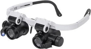 NEW Magnifying Glasses 8X 15X 23X Magnifier LED Headband Glass Eye Magnifying Repair Tool Watchmaking Coin Stamp Currency Book Errors Jewelry Necklace Magnifier Glasses Beading Biology Loupe Microscope