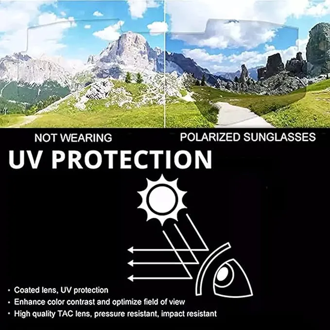 New Pit Viper P-V Polarized Cycling Sunglasses,UV400 Polarized Sunglasses for Men and Women Driving Running Climbing Fishing Golf