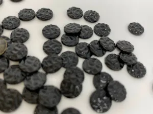 New, "Ripple Wave" BLACK Hotfix Studs, 100 Pcs, 10mm, DIY Crafts, Great for Denim, Sweaters, Jackets, Belts, Bags, Shoes, Crafts,  MORE!