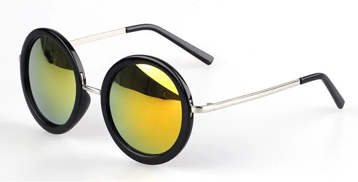New Retro Round Sunglasses Women Brand Designer Vintage Sun Glasses Women Coating Sunglass Oculos De Sol Gafas lunette de soleil