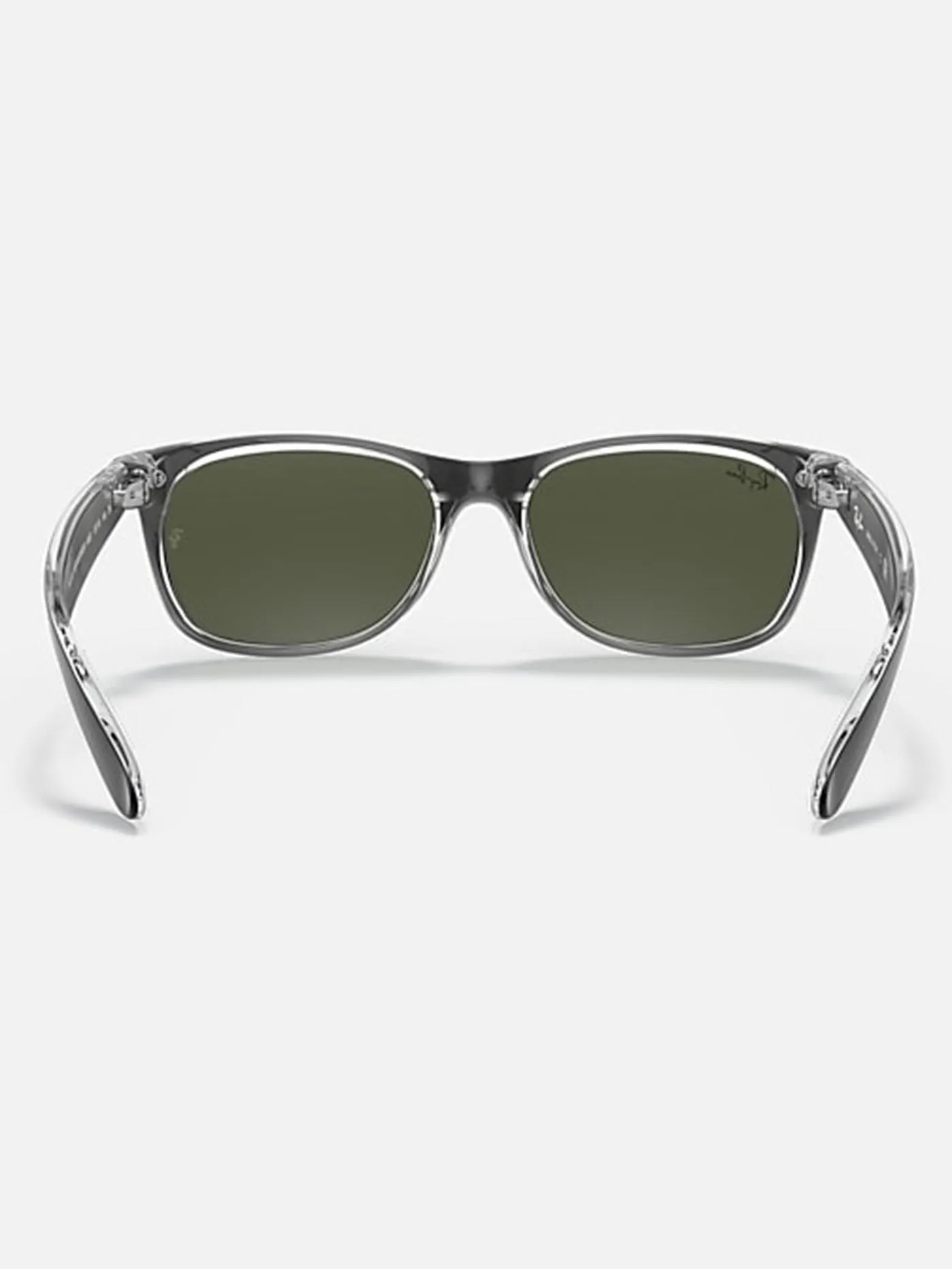 New Wayfarer Black On Transparent/G-15 Green Sunglasses
