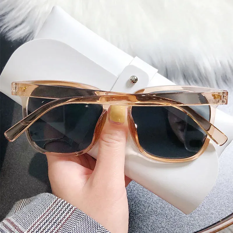 New Women UV Resistant Sunglasses Women's Vintage Brand Designer Sun Glasses Men Small Rectangle Shades UV400 Eyewear