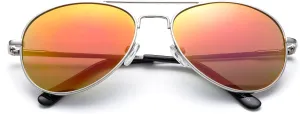 Newbee Fashion Popular Aviator Flash/Mirrored Fashion Aviator Kids Sunglasses with Spring Hinges
