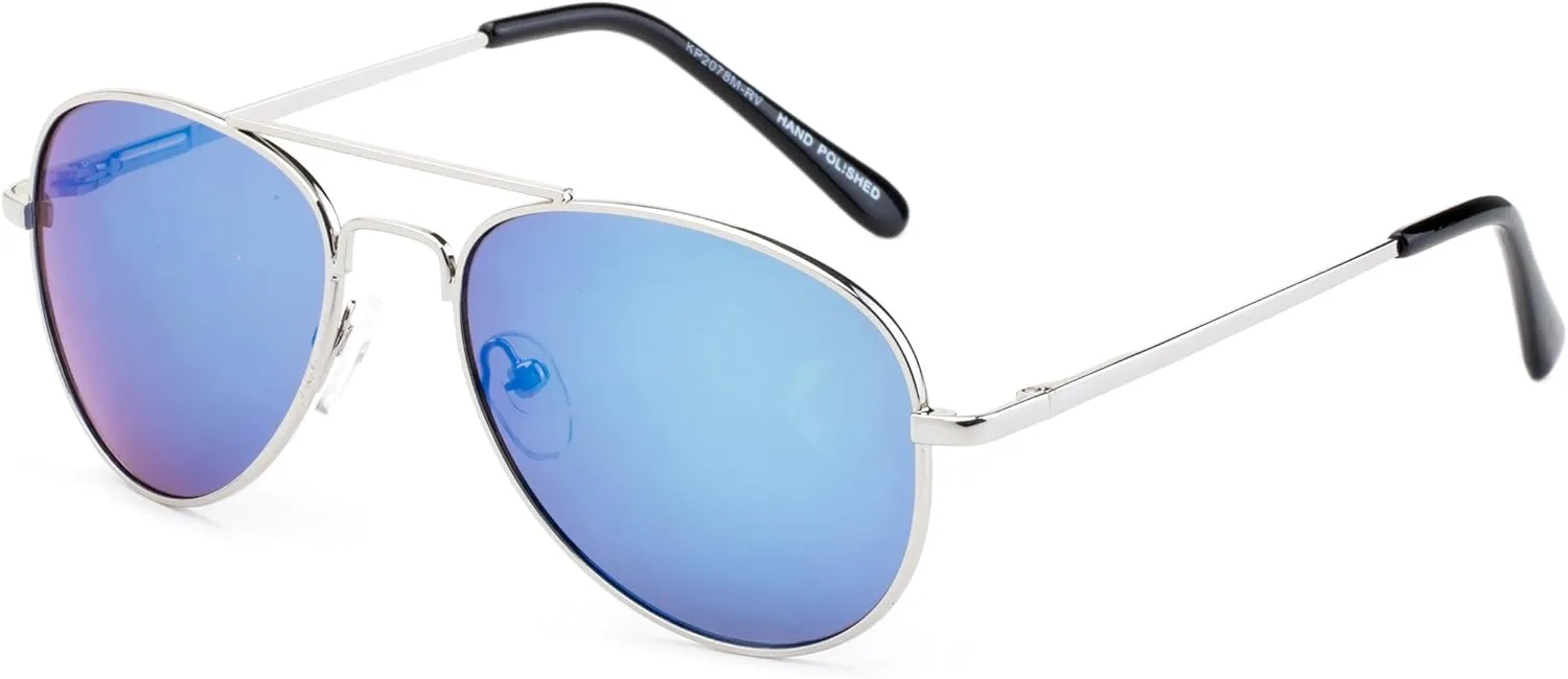 Newbee Fashion Popular Aviator Flash/Mirrored Fashion Aviator Kids Sunglasses with Spring Hinges