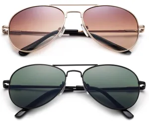 Newbee Fashion Popular Aviator Flash/Mirrored Fashion Aviator Kids Sunglasses with Spring Hinges
