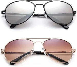 Newbee Fashion Popular Aviator Flash/Mirrored Fashion Aviator Kids Sunglasses with Spring Hinges