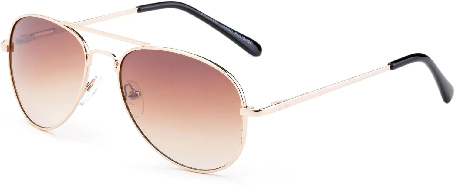 Newbee Fashion Popular Aviator Flash/Mirrored Fashion Aviator Kids Sunglasses with Spring Hinges