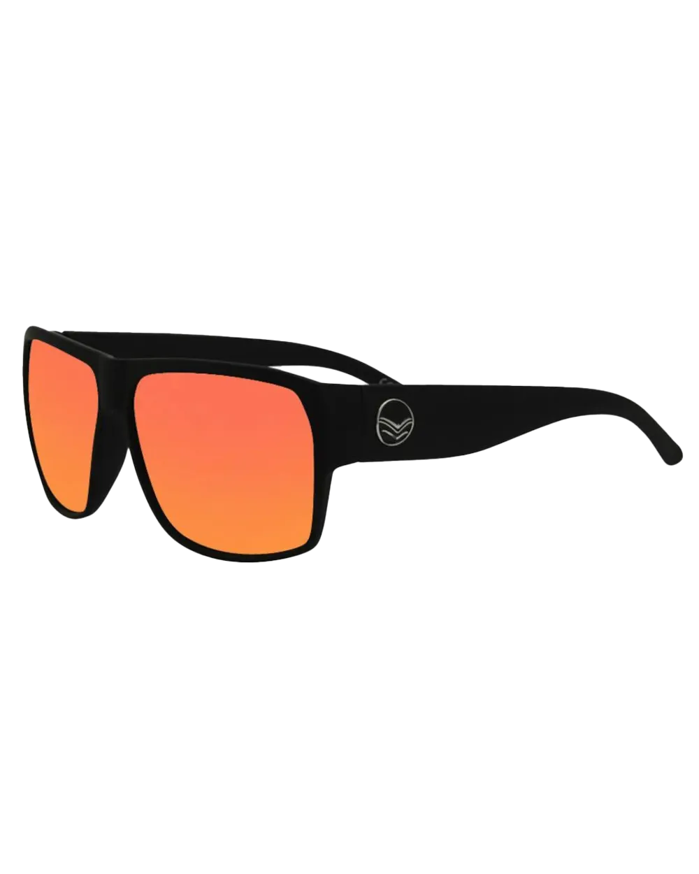 Nick I Polarised Sunglasses in Black & Red Mirror