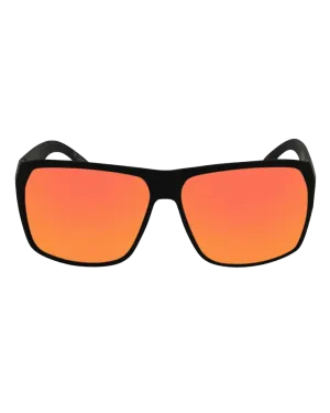 Nick I Polarised Sunglasses in Black & Red Mirror