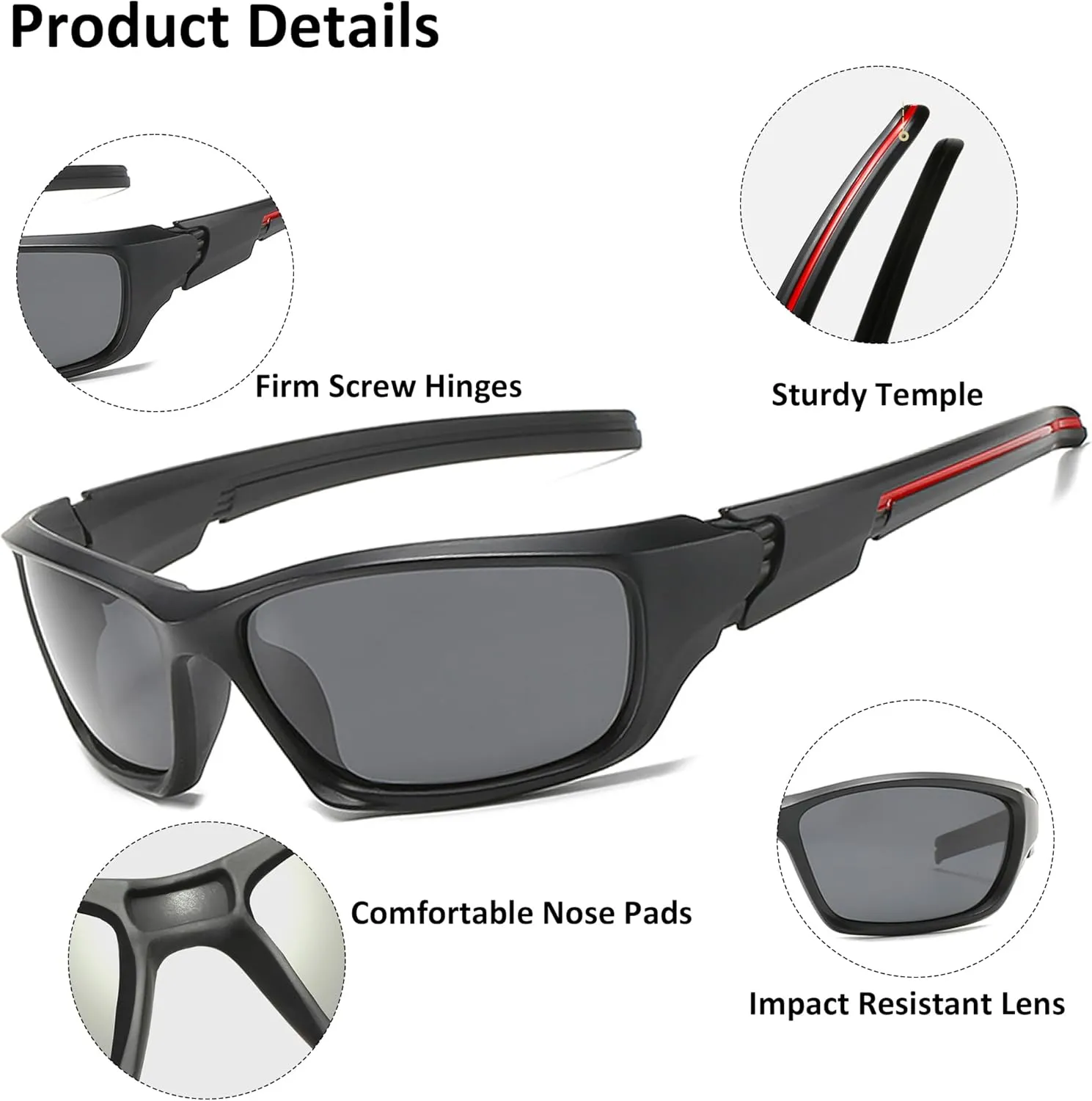 Night Vision Driving Glasses - Anti Glare HD Polarized Yellow Tinted Sunglasses for Men & Women