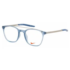 Nike Unisex Eyeglasses - Matte Ocean Fog Square Plastic Frame | Nike 7281 401