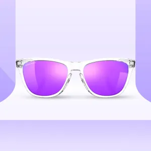 Oakley Frogskins Polished Clear Prizm Violet Sunglass