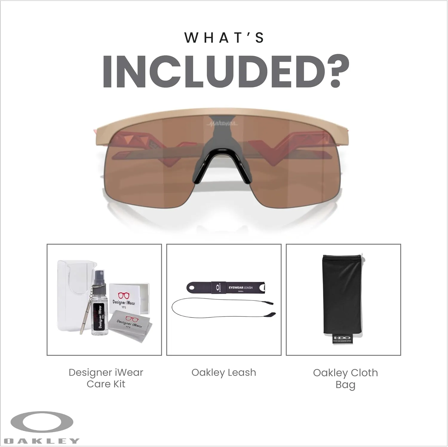 Oakley Kids Resistor OJ9010 Shield Junior Sunglasses for Boys   BUNDLE Accessory Leash   Designer iWear Kit