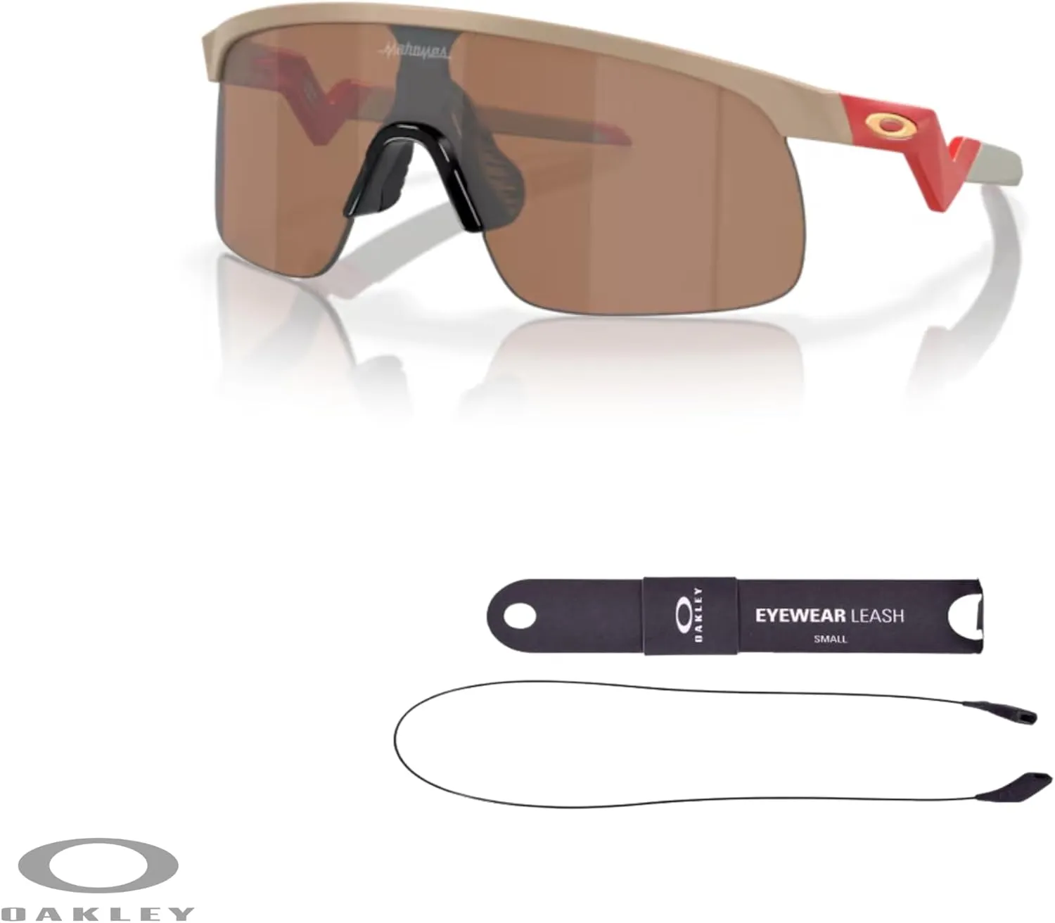 Oakley Kids Resistor OJ9010 Shield Junior Sunglasses for Boys   BUNDLE Accessory Leash   Designer iWear Kit